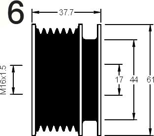 AD Kühner 885001M - Ремъчна шайба, генератор vvparts.bg