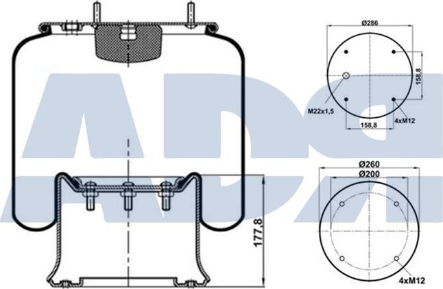 ADR 51702000 - Маншон, въздушно окачване vvparts.bg