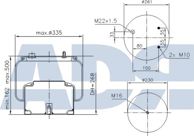 ADR 51725010 - Маншон, въздушно окачване vvparts.bg