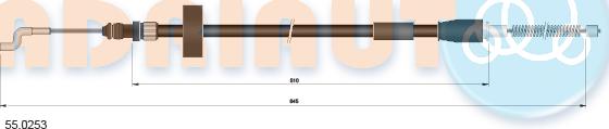 Adriauto 55.0253 - Жило, ръчна спирачка vvparts.bg