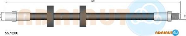 Adriauto 55.1200 - Спирачен маркуч vvparts.bg