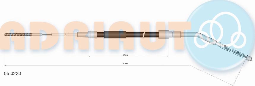 Adriauto 05.0220 - Жило, ръчна спирачка vvparts.bg