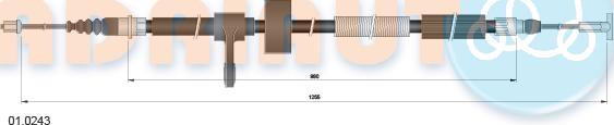 Adriauto 01.0243 - Жило, ръчна спирачка vvparts.bg