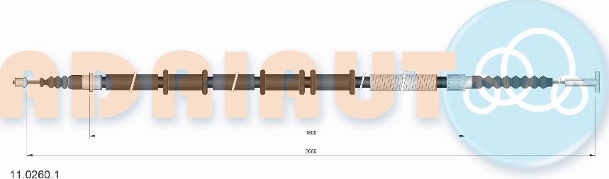 Adriauto 11.0260.1 - Жило, ръчна спирачка vvparts.bg