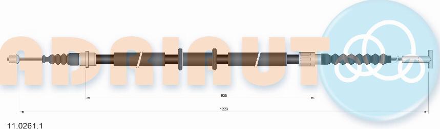 Adriauto 11.0261.1 - Жило, ръчна спирачка vvparts.bg