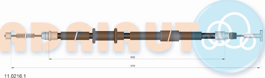 Adriauto 11.0216.1 - Жило, ръчна спирачка vvparts.bg