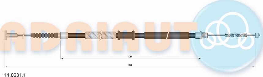 Adriauto 11.0231.1 - Жило, ръчна спирачка vvparts.bg