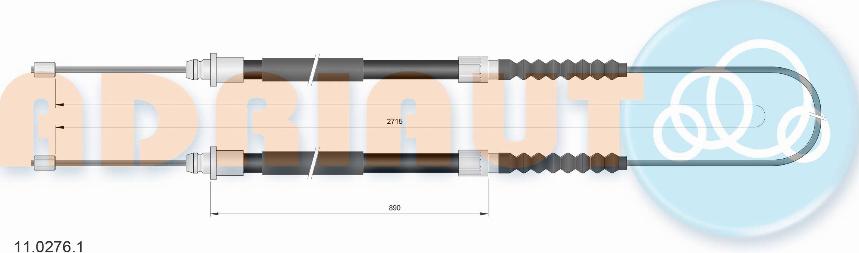 Adriauto 11.0276.1 - Жило, ръчна спирачка vvparts.bg