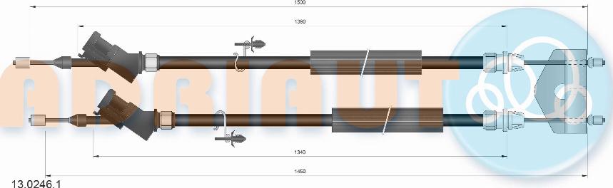 Adriauto 13.0246.1 - Жило, ръчна спирачка vvparts.bg