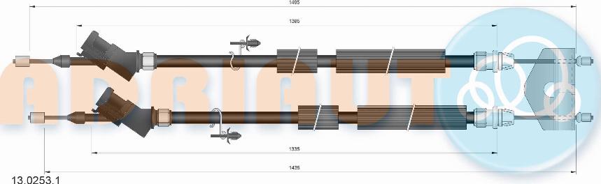 Adriauto 13.0253.1 - Жило, ръчна спирачка vvparts.bg