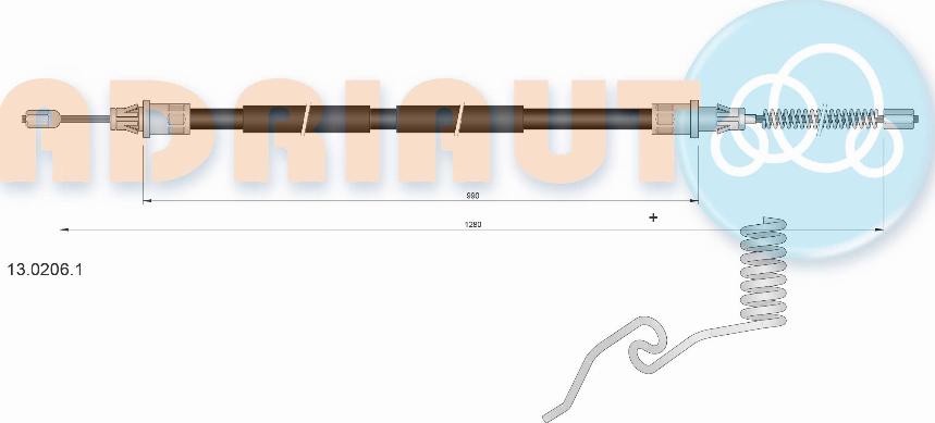 Adriauto 13.0206.1 - Жило, ръчна спирачка vvparts.bg