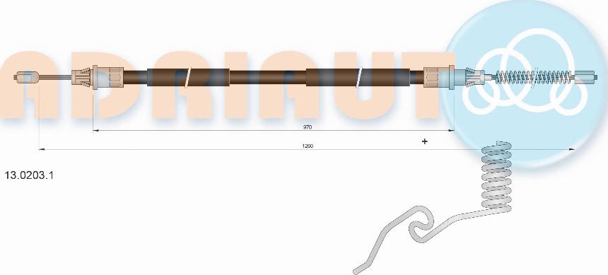 Adriauto 13.0203.1 - Жило, ръчна спирачка vvparts.bg