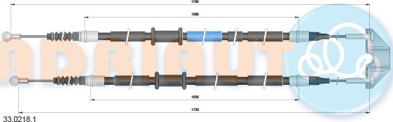 Adriauto 33.0218.1 - Жило, ръчна спирачка vvparts.bg