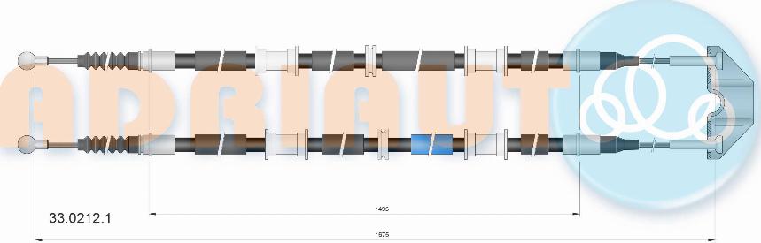 Adriauto 33.0212.1 - Жило, ръчна спирачка vvparts.bg