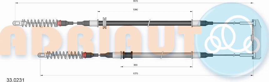 Adriauto 33.0231 - Жило, ръчна спирачка vvparts.bg