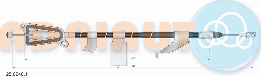 Adriauto 28.0240.1 - Жило, ръчна спирачка vvparts.bg