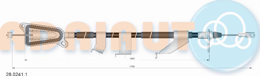 Adriauto 28.0241.1 - Жило, ръчна спирачка vvparts.bg