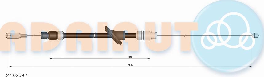 Adriauto 27.0259.1 - Жило, ръчна спирачка vvparts.bg