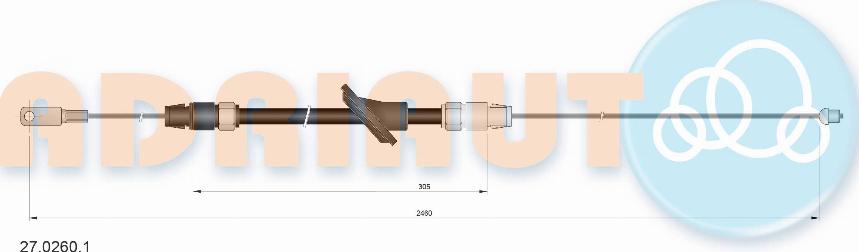 Adriauto 27.0260.1 - Жило, ръчна спирачка vvparts.bg