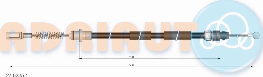 Adriauto 27.0225.1 - Жило, ръчна спирачка vvparts.bg