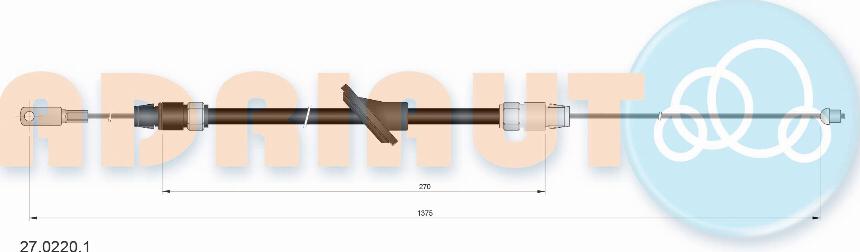 Adriauto 27.0220.1 - Жило, ръчна спирачка vvparts.bg