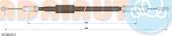 Adriauto 27.0223.1 - Жило, ръчна спирачка vvparts.bg