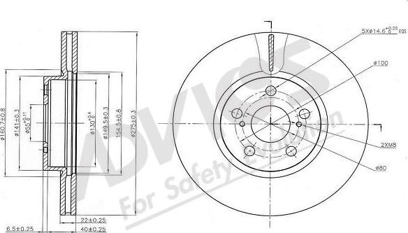 Advics A6F144B - Спирачен диск vvparts.bg