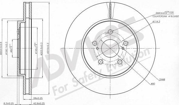 Advics A6F115B - Спирачен диск vvparts.bg