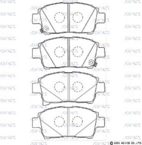 Advics A1N068 - Комплект спирачно феродо, дискови спирачки vvparts.bg