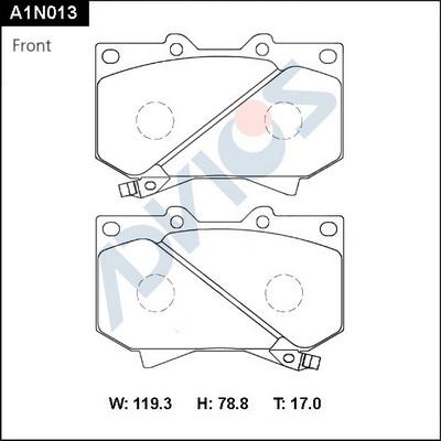 Alanko 300152 - Комплект спирачно феродо, дискови спирачки vvparts.bg