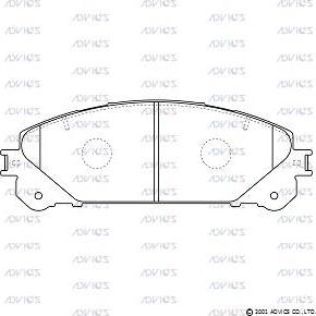 Advics SN965 - Комплект спирачно феродо, дискови спирачки vvparts.bg