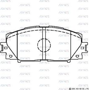 Advics A1N192 - Комплект спирачно феродо, дискови спирачки vvparts.bg