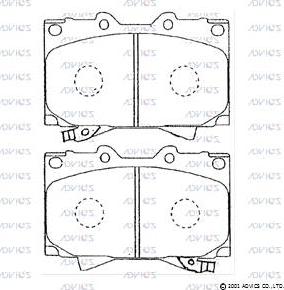 Advics SN101P - Комплект спирачно феродо, дискови спирачки vvparts.bg