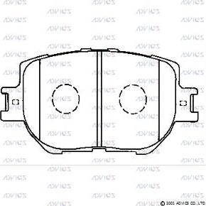 Advics A1N140 - Комплект спирачно феродо, дискови спирачки vvparts.bg