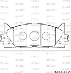 Advics SN947 - Комплект спирачно феродо, дискови спирачки vvparts.bg