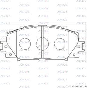 Advics A1N155 - Комплект спирачно феродо, дискови спирачки vvparts.bg