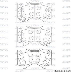 Advics SN139P - Комплект спирачно феродо, дискови спирачки vvparts.bg