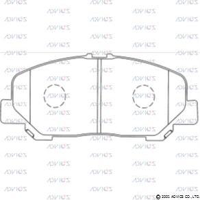 Advics A1N139 - Комплект спирачно феродо, дискови спирачки vvparts.bg