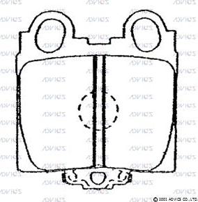 Advics A2N099 - Комплект спирачно феродо, дискови спирачки vvparts.bg