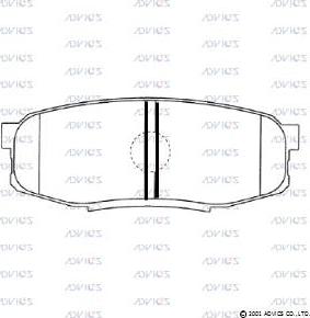 Advics A2N159 - Комплект спирачно феродо, дискови спирачки vvparts.bg