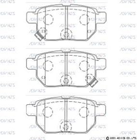 Advics A2N232 - Комплект спирачно феродо, дискови спирачки vvparts.bg