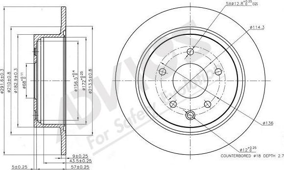 Advics B6R074B - Спирачен диск vvparts.bg