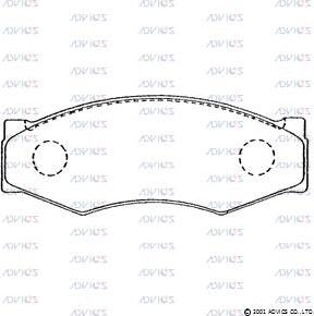 Advics B1N003 - Комплект спирачно феродо, дискови спирачки vvparts.bg