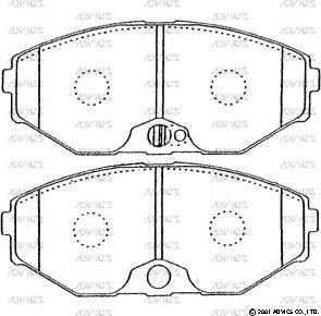 Advics B1N028 - Комплект спирачно феродо, дискови спирачки vvparts.bg