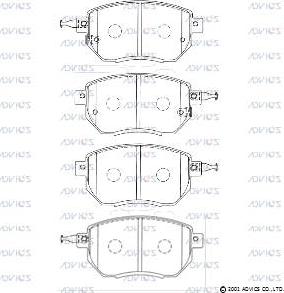 Advics SN928P - Комплект спирачно феродо, дискови спирачки vvparts.bg