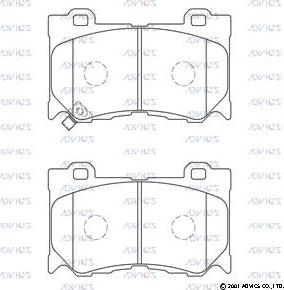 Advics B1N108 - Комплект спирачно феродо, дискови спирачки vvparts.bg