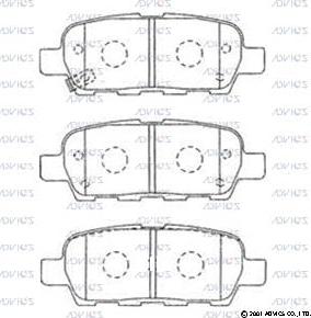 Advics B2N095 - Комплект спирачно феродо, дискови спирачки vvparts.bg