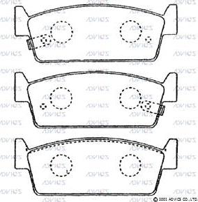 Advics SN811P - Комплект спирачно феродо, дискови спирачки vvparts.bg