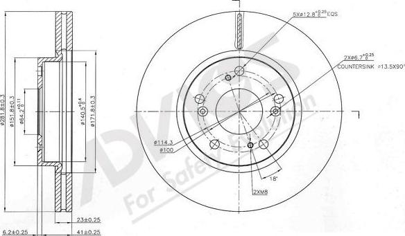 Advics C6F110B - Спирачен диск vvparts.bg