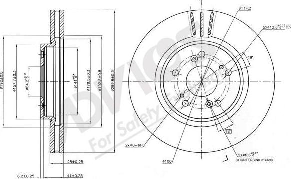 Advics C6F181B - Спирачен диск vvparts.bg